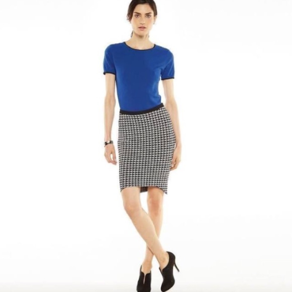 Elle runway edition houndstooth pencil skirt